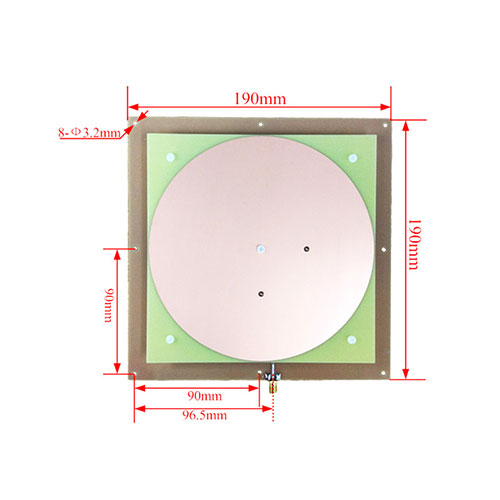 8dBi zirkular polarisierte Antenne (190 Disk OSP ) Smart Container UHF Anti-Jamming UHF-Leseantenne 3