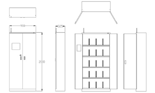Intelligenter RFID-UHF-Aktenschrank